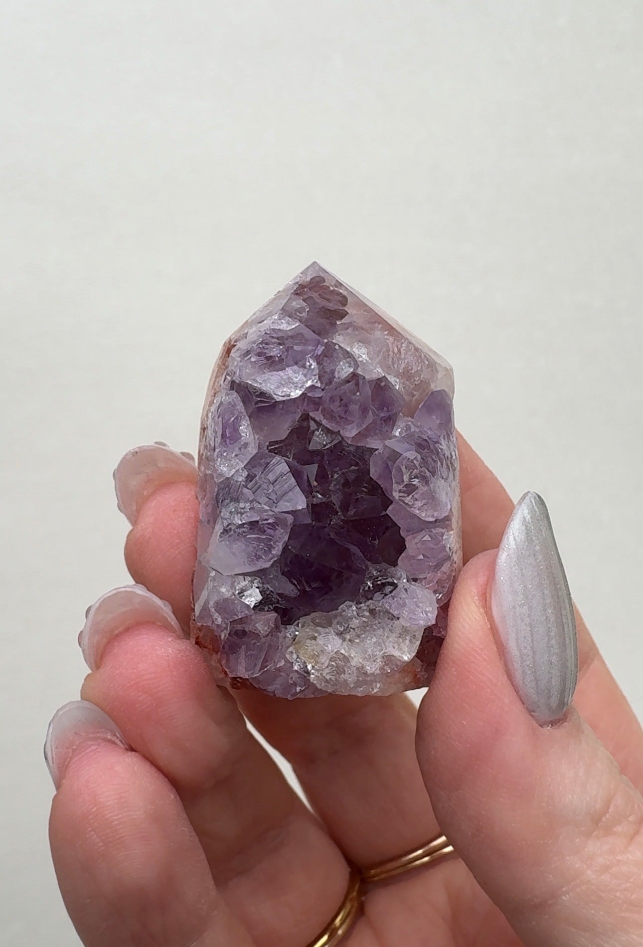 High Quality Druzy Pink Amethyst Tower
