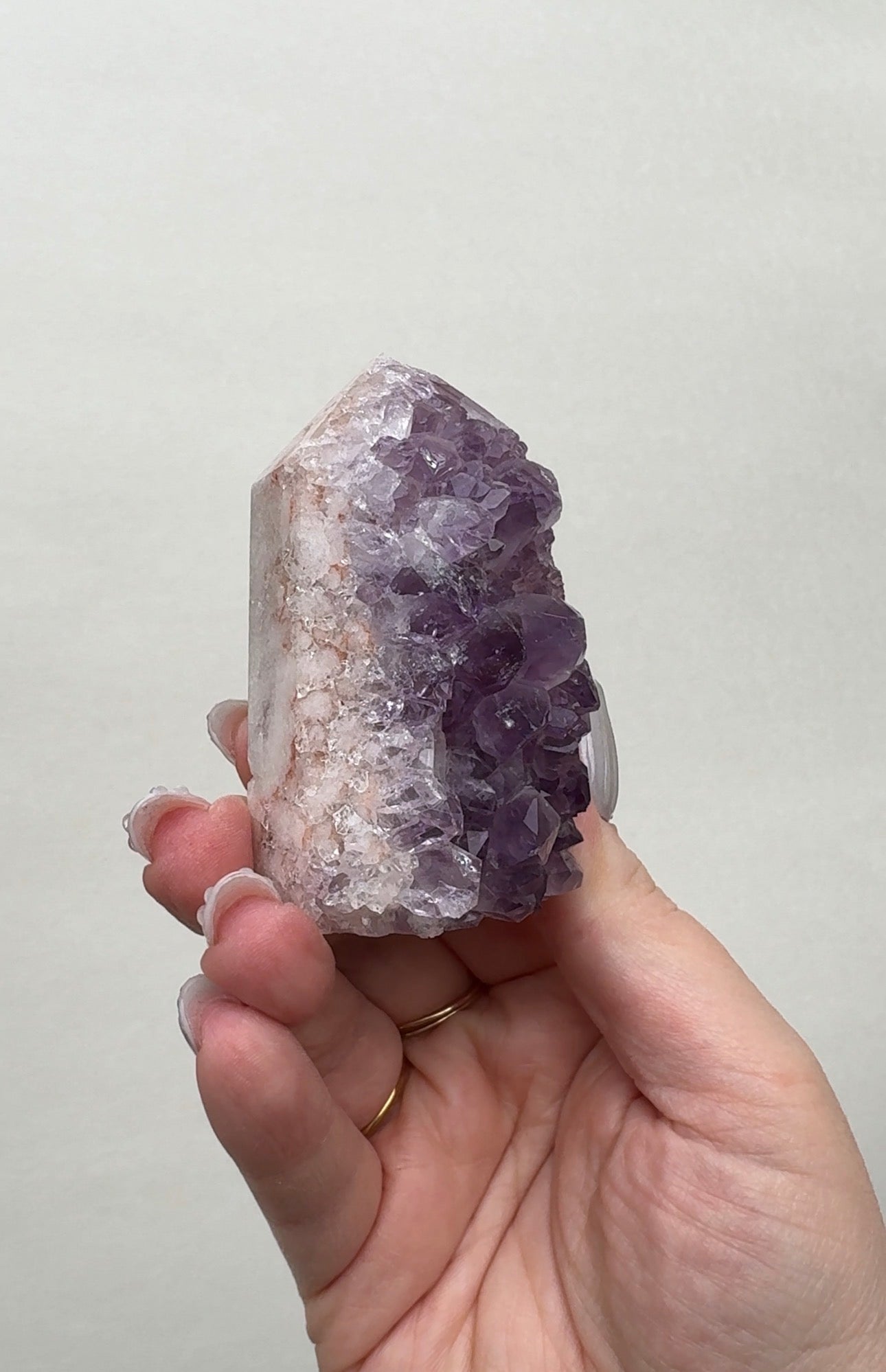 High Quality Druzy Pink Amethyst Tower