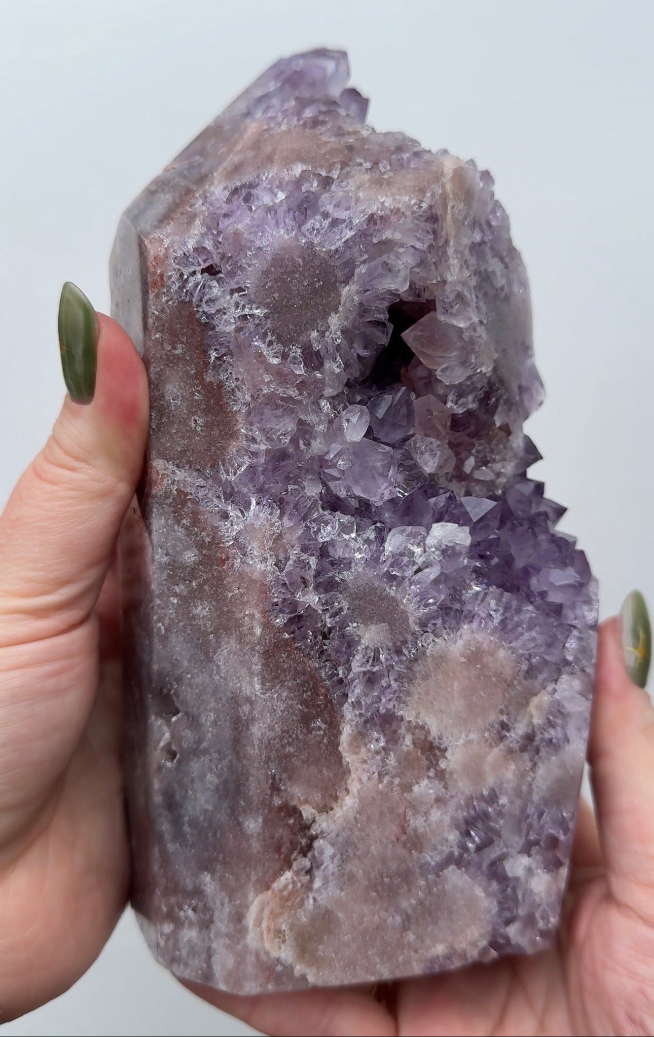 XL High Quality Druzy Pink Amethyst Tower