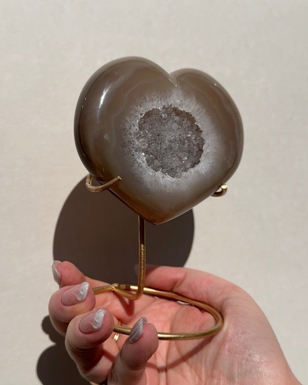 Druzy Agate Heart