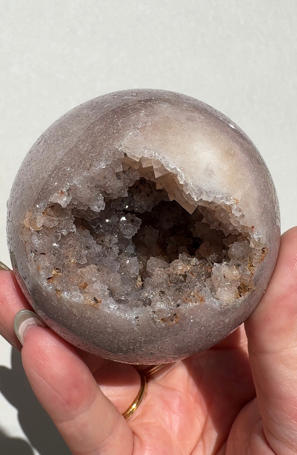 Druzy Pink Amethyst Sphere