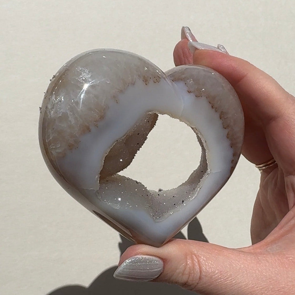 Druzy Agate Heart