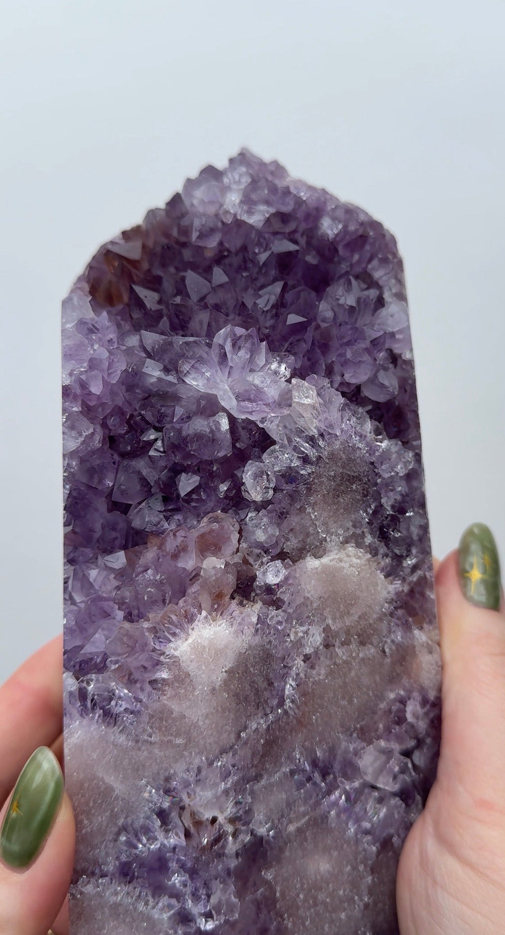 XL High Quality Druzy Pink Amethyst Tower