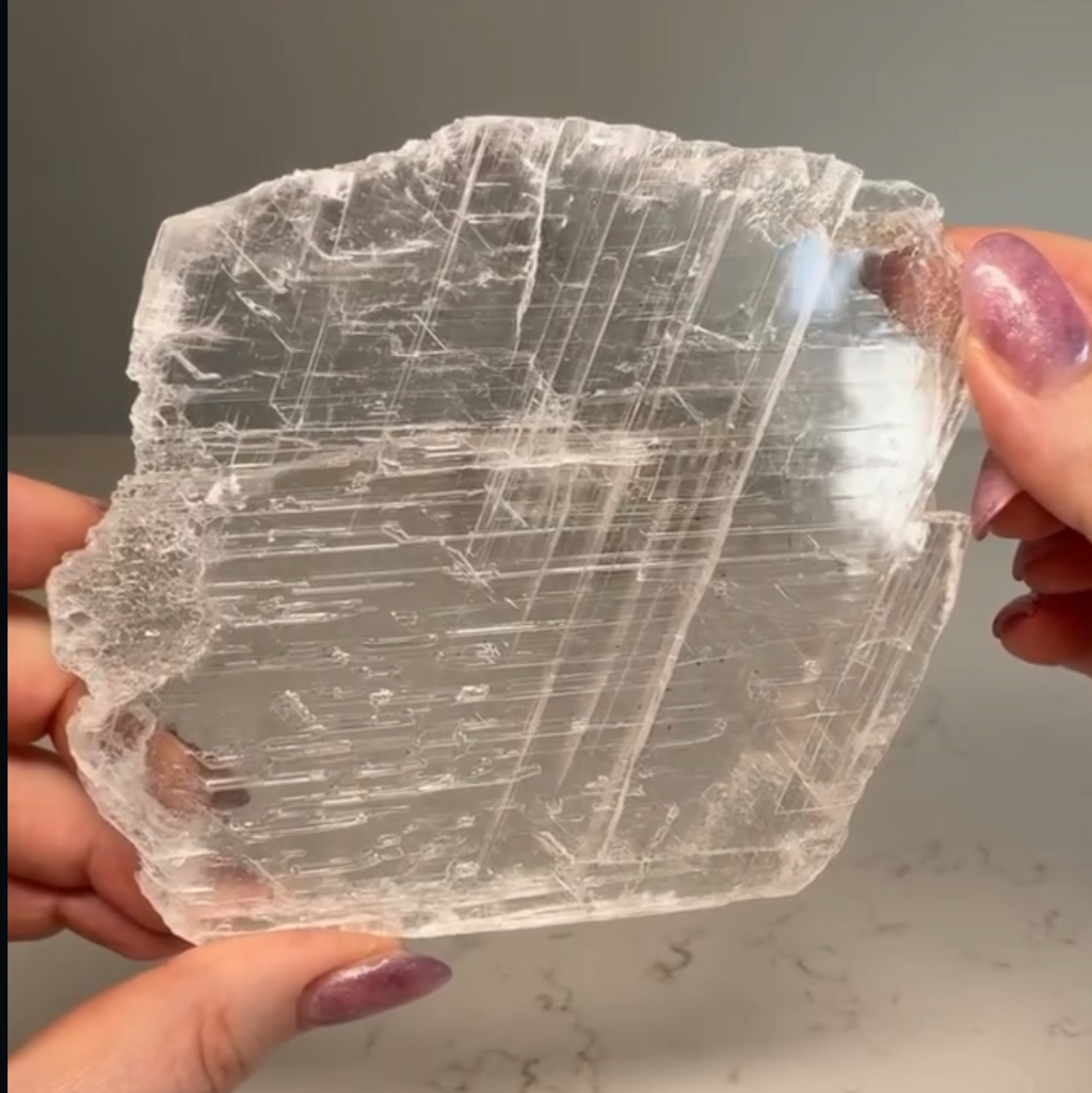 Clear Selenite Slab