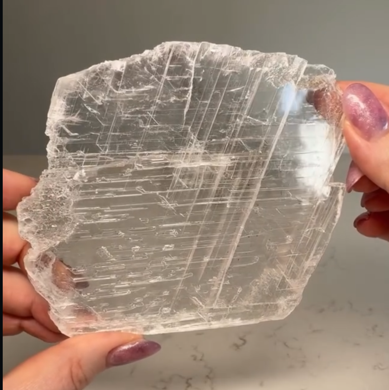 Clear Selenite Slab