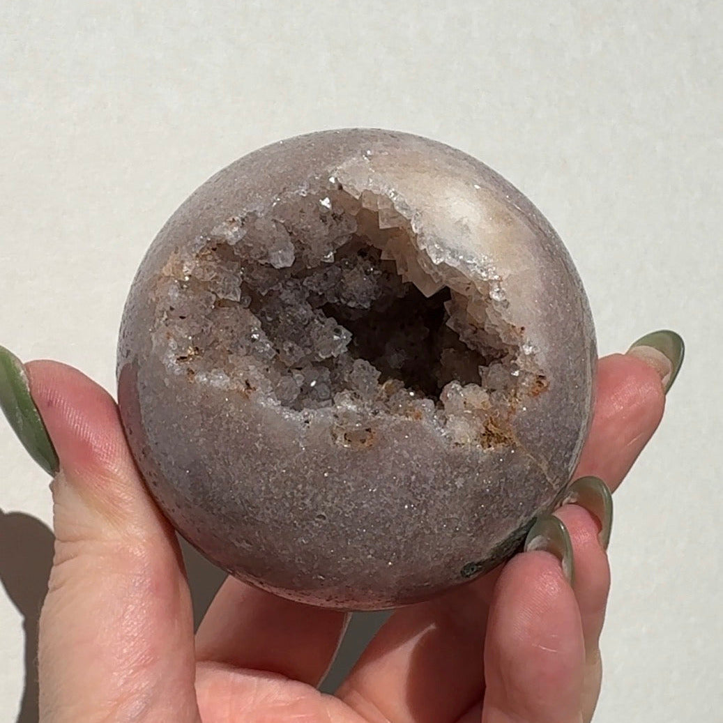 Druzy Pink Amethyst Sphere