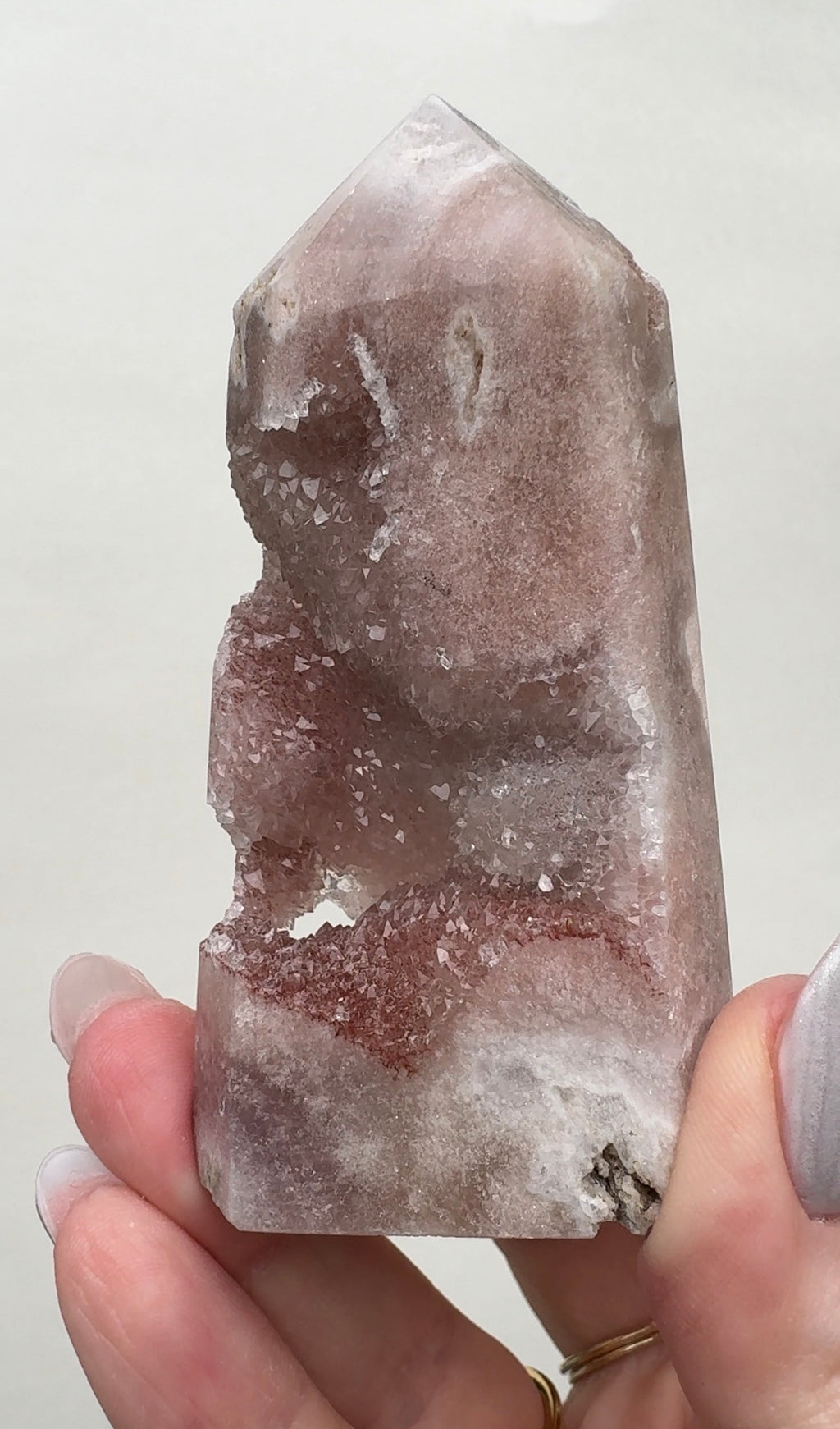 High Quality Druzy Pink Amethyst Tower