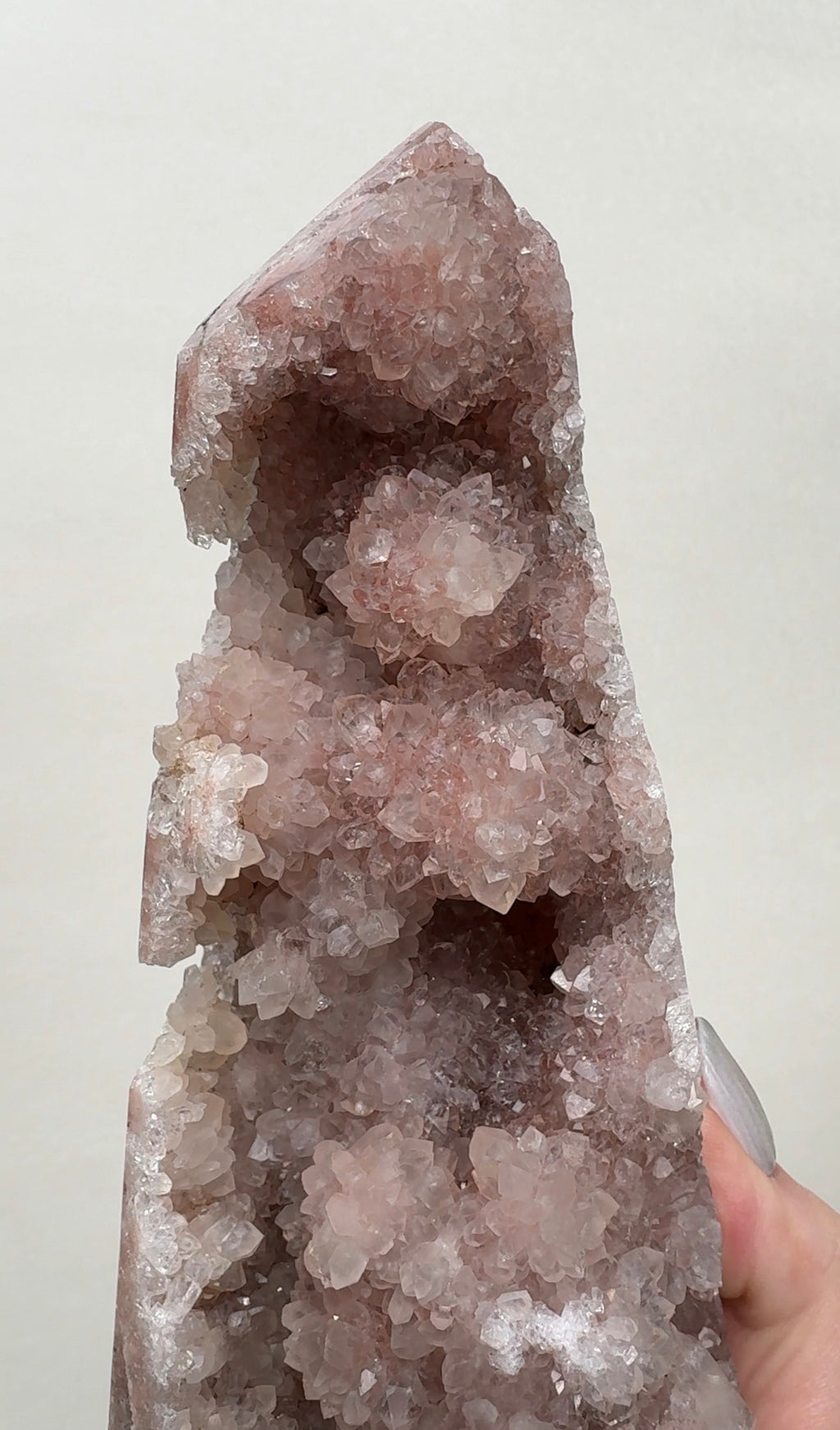 XL High Quality Druzy Pink Amethyst Tower