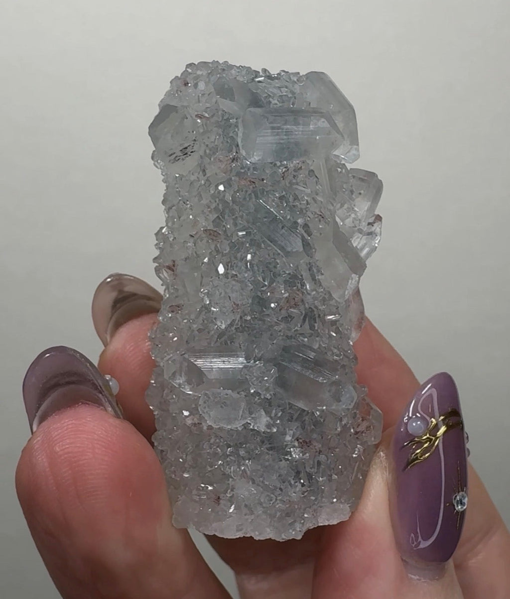 Diamond Apophyllite on Chalcedony
