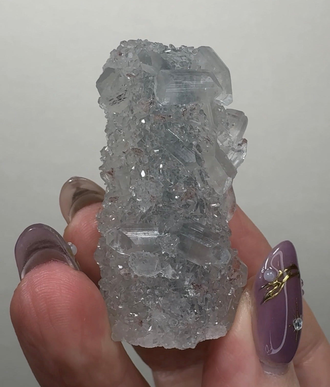 Diamond Apophyllite on Chalcedony