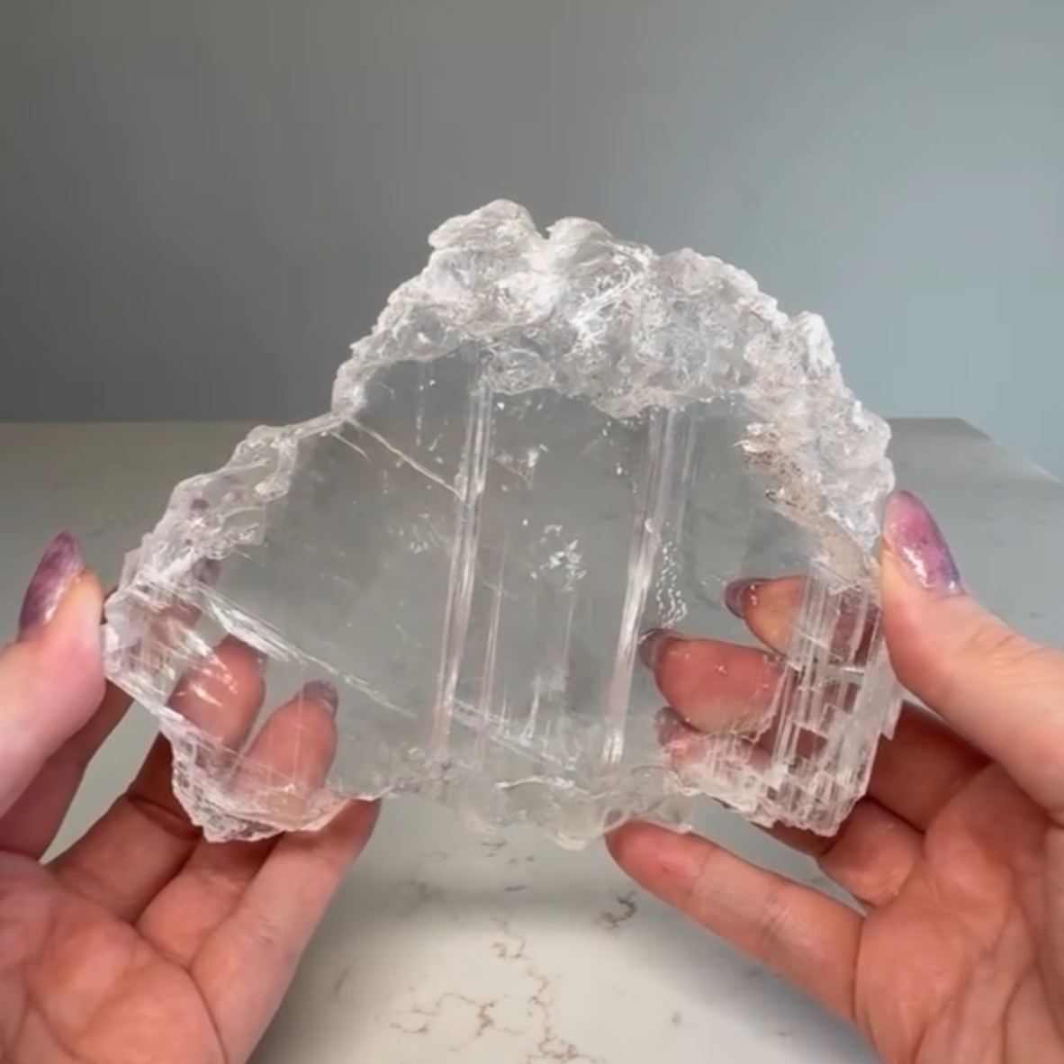 Clear Selenite Slab