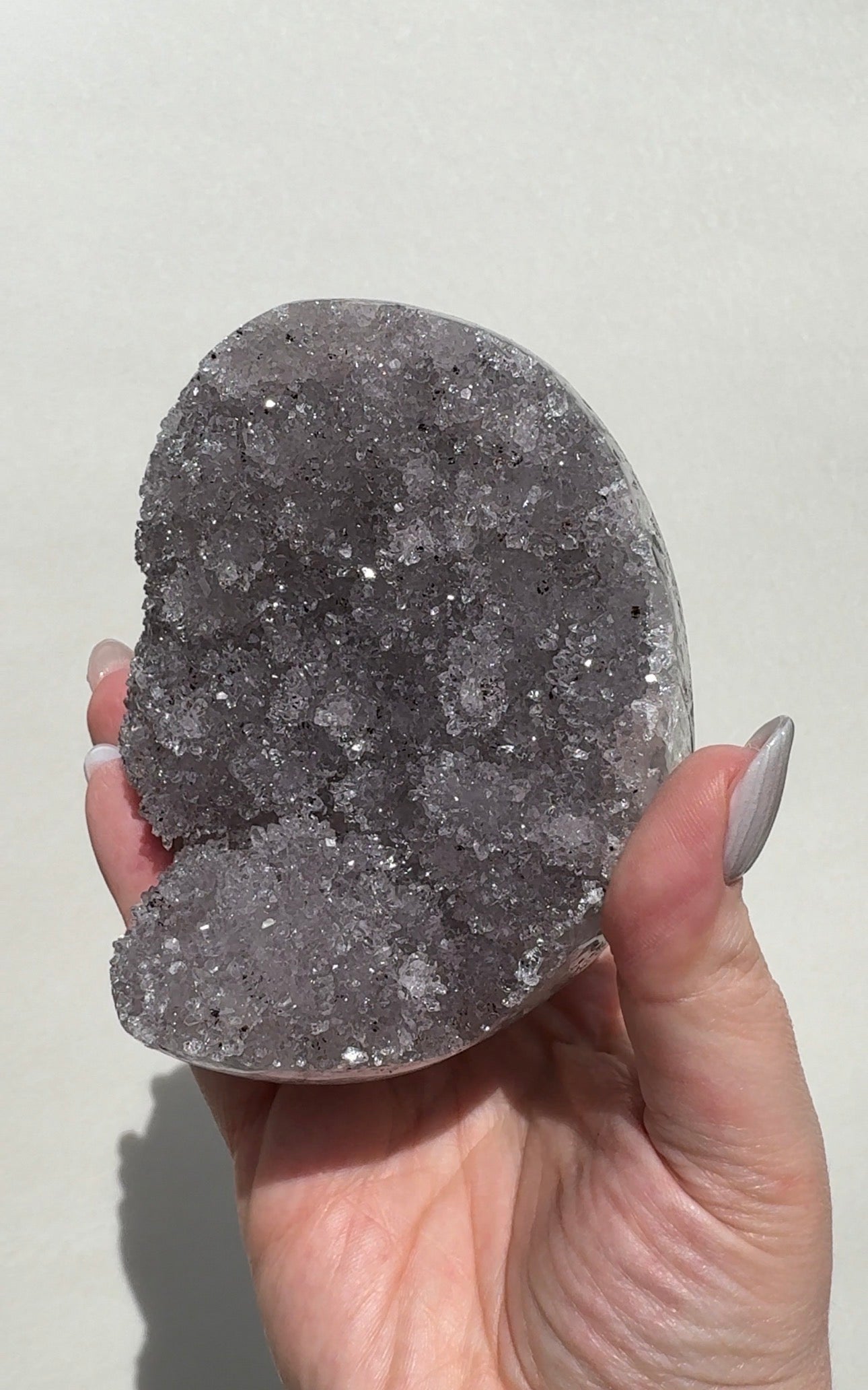 Druzy Uruguay Rainbow Amethyst on stand