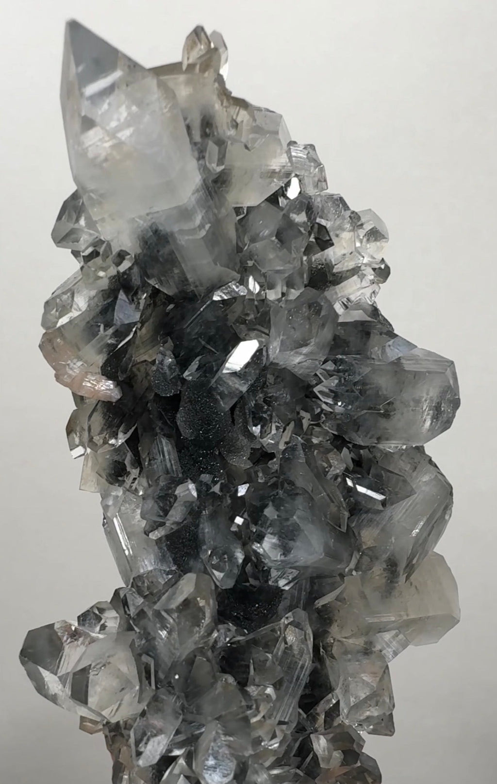 Diamond/Pink Apophyllite on Black Chalcedony | BDG