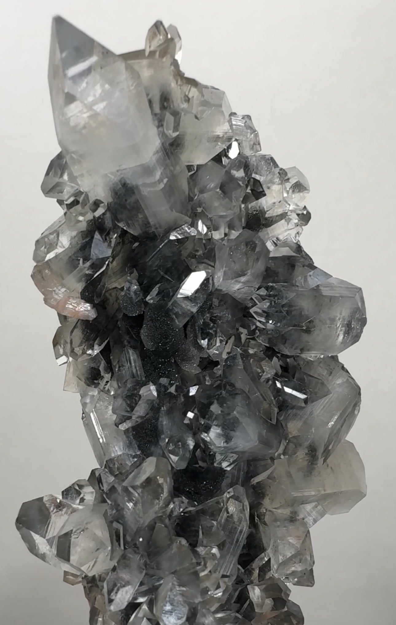Diamond/Pink Apophyllite on Black Chalcedony | BDG