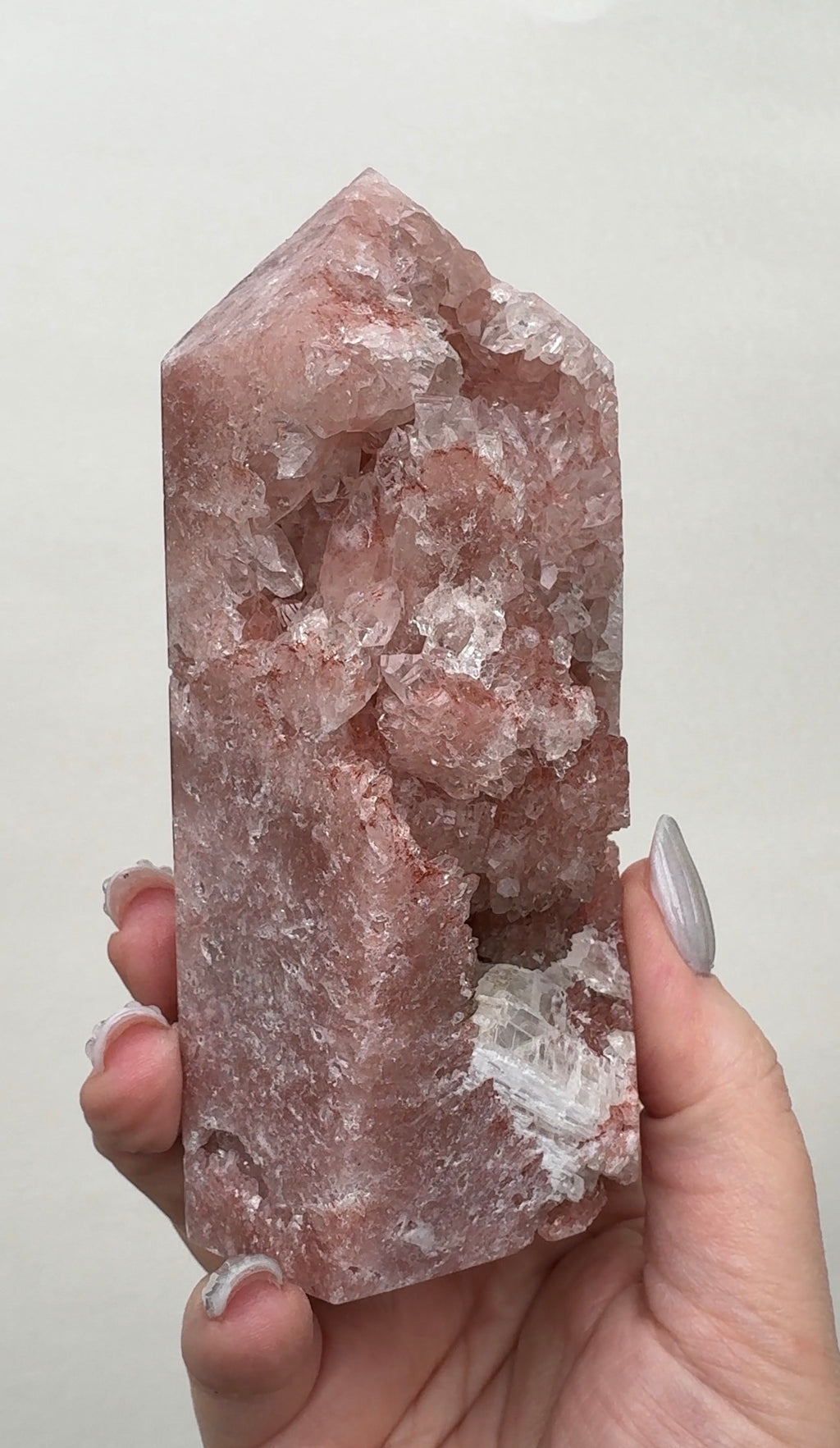 High Quality Druzy Pink Amethyst Tower