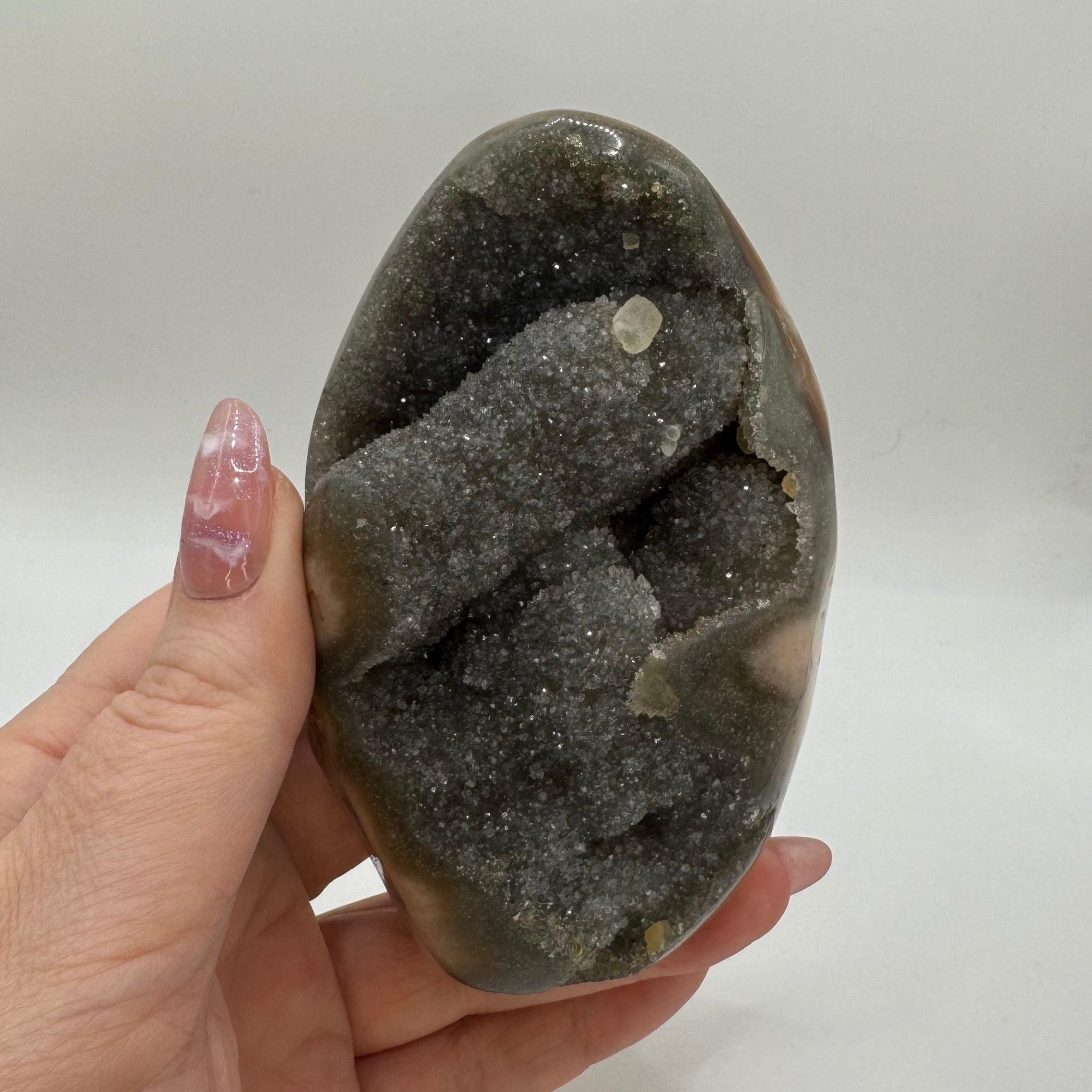Uruguay Rainbow Amethyst with Calcite