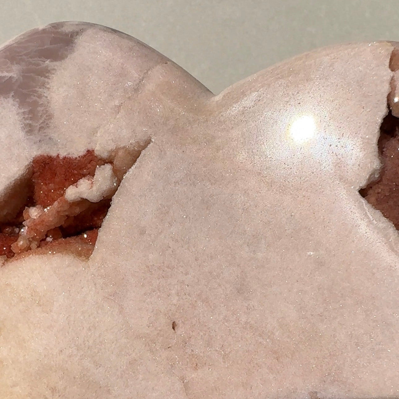 Druzy Pink Amethyst Heart