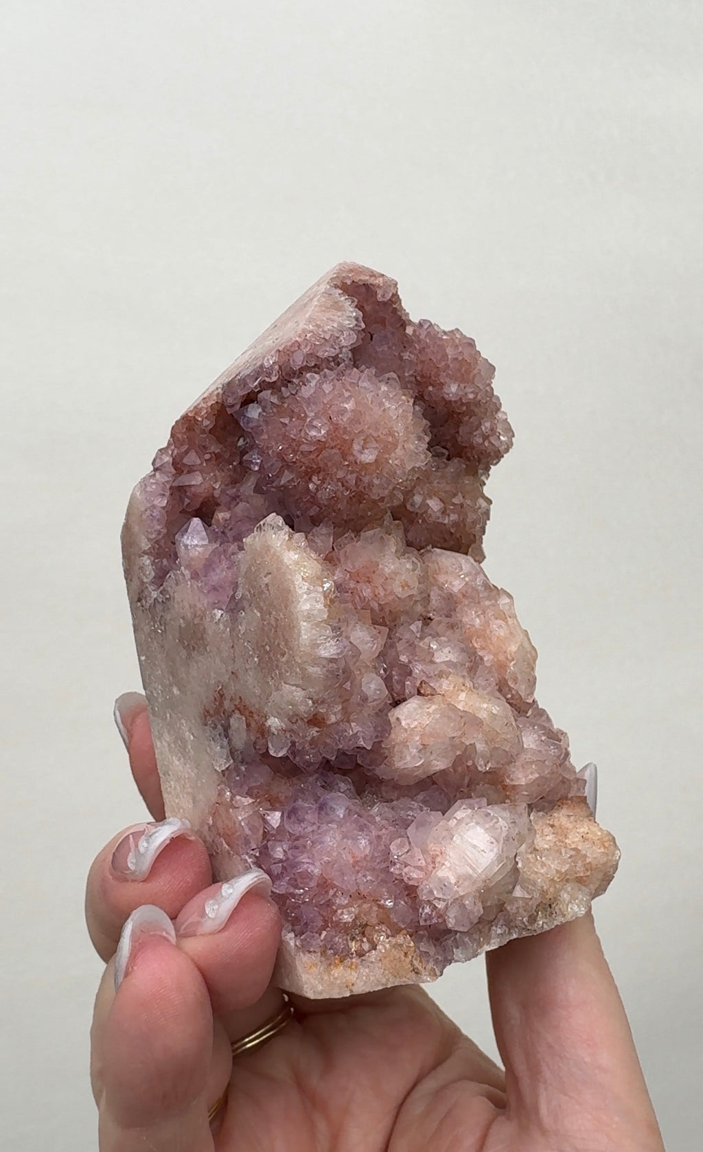 High Quality Druzy Pink Amethyst Tower