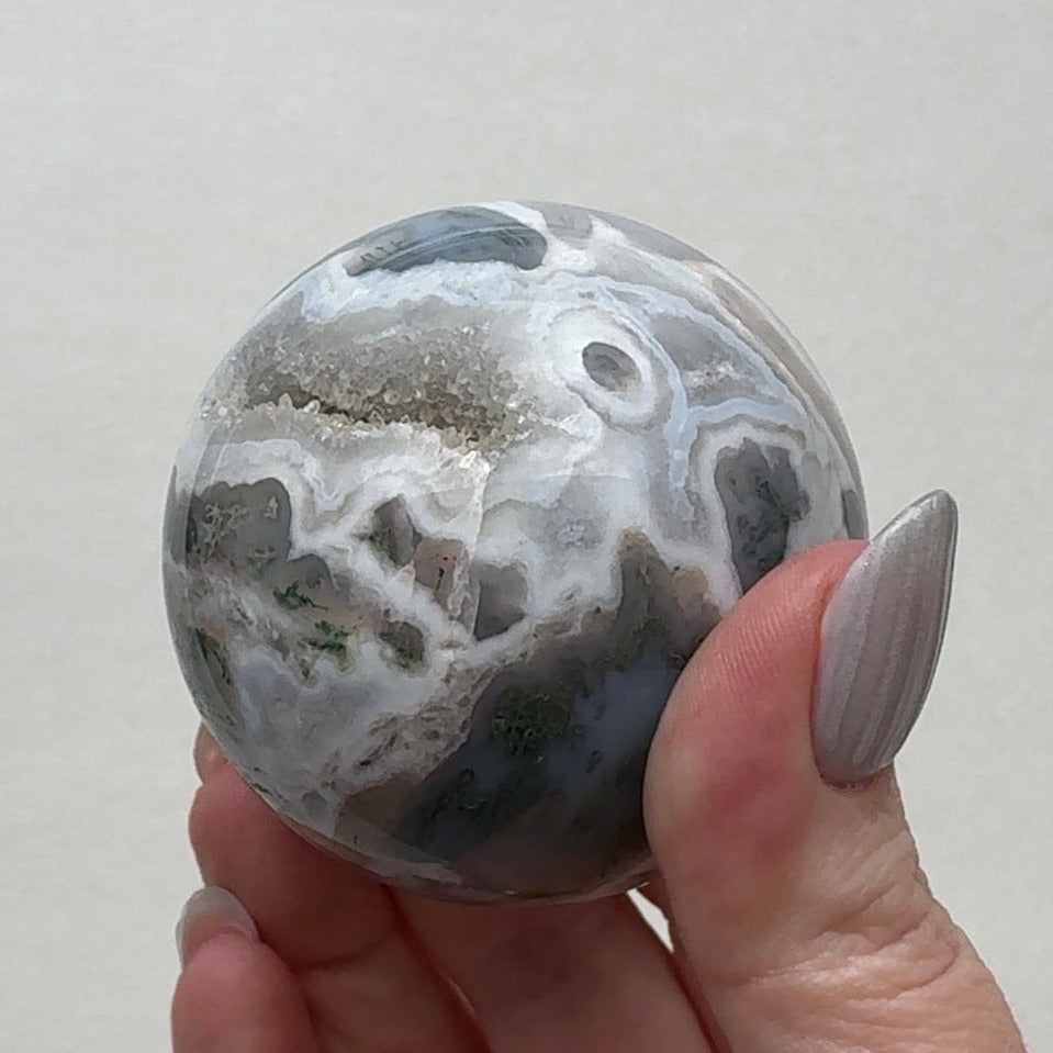 Moss Agate Sphere | E
