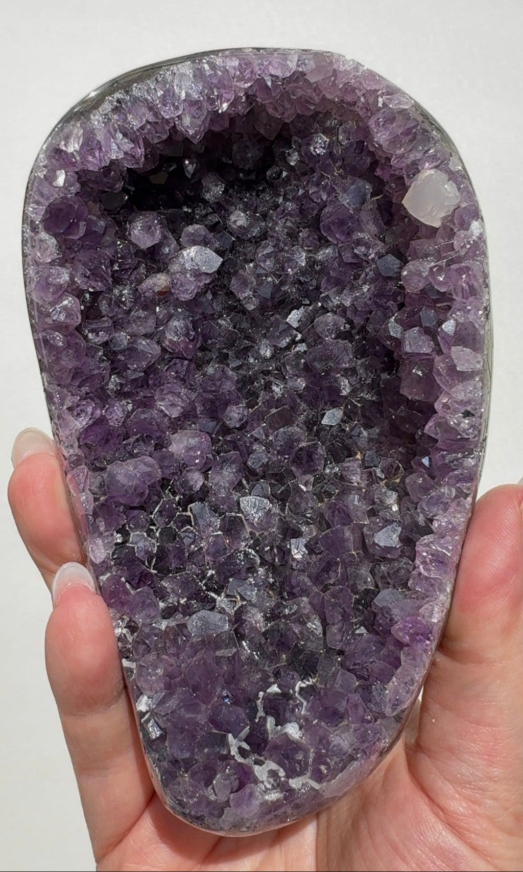 Uruguay Amethyst Cutbase with Calcite