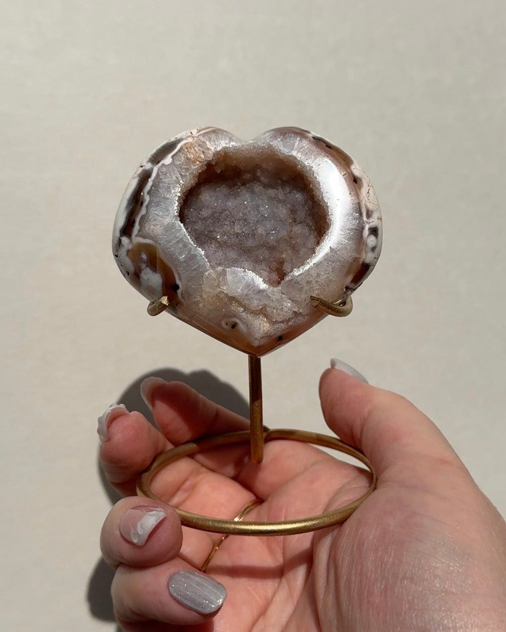 Druzy Agate Heart