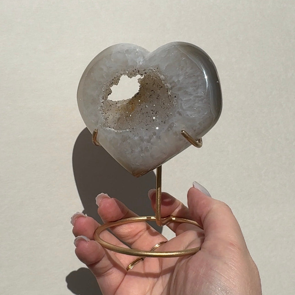 Druzy Agate Heart