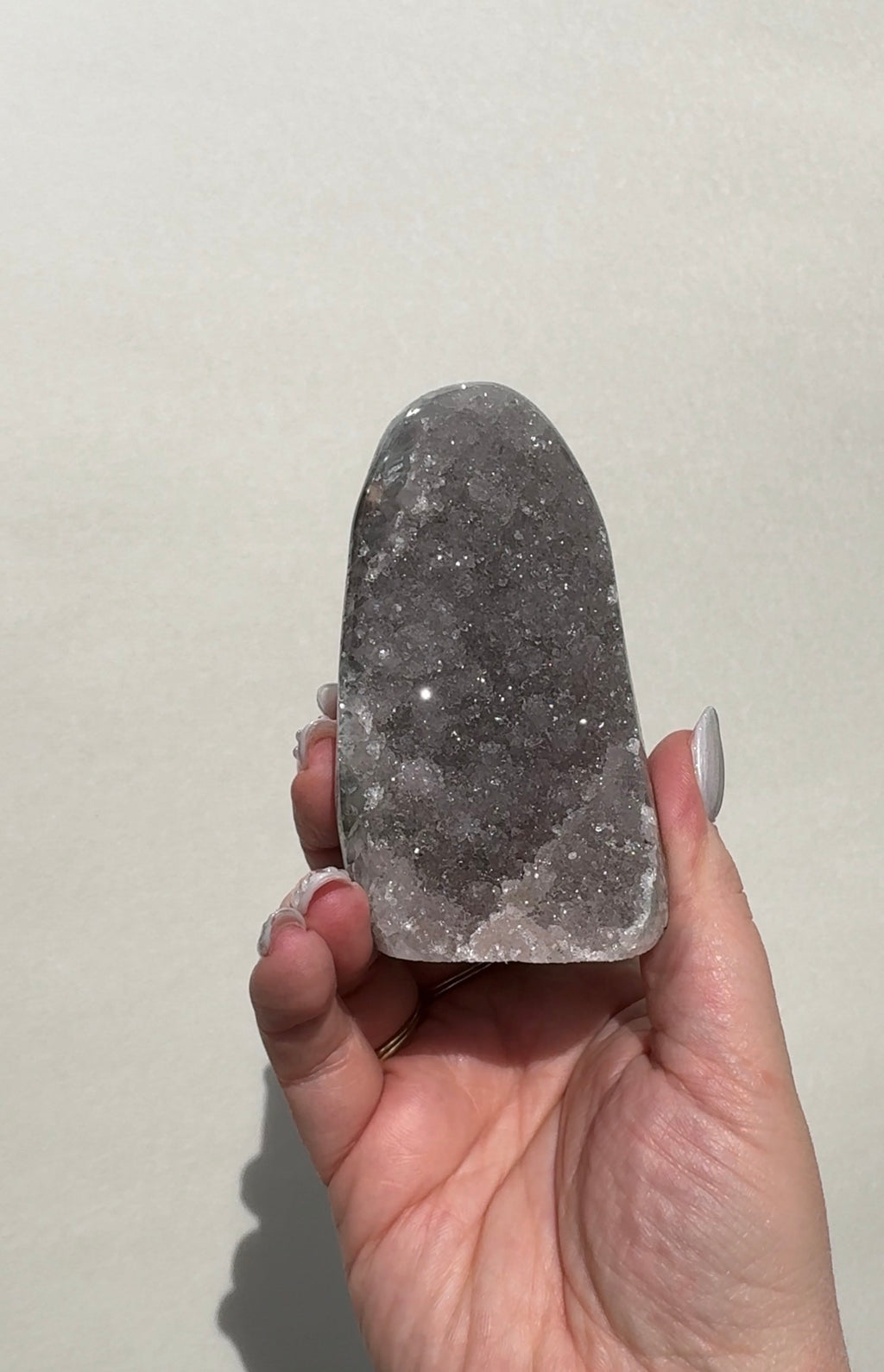 Druzy Uruguay Rainbow Amethyst Cutbase