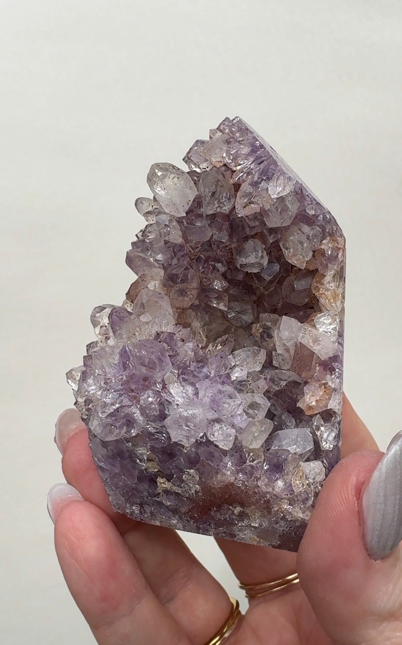 High Quality Druzy Pink Amethyst Tower