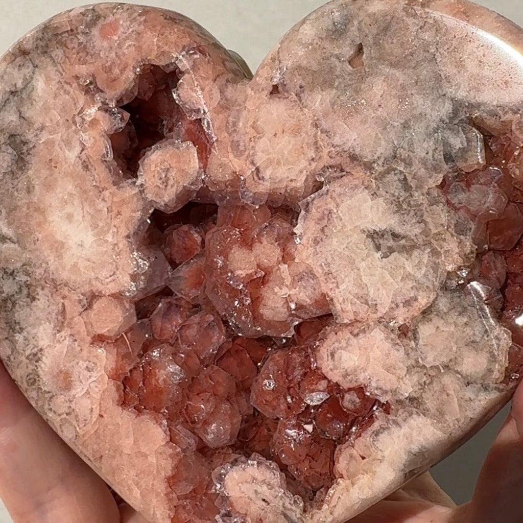 Druzy Pink Amethyst Heart