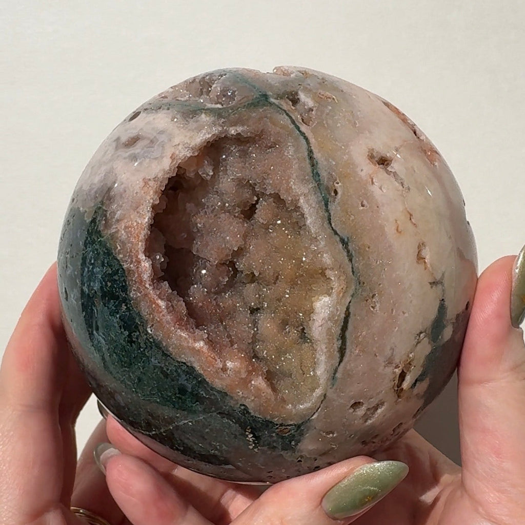 XL Druzy Pink Amethyst Sphere