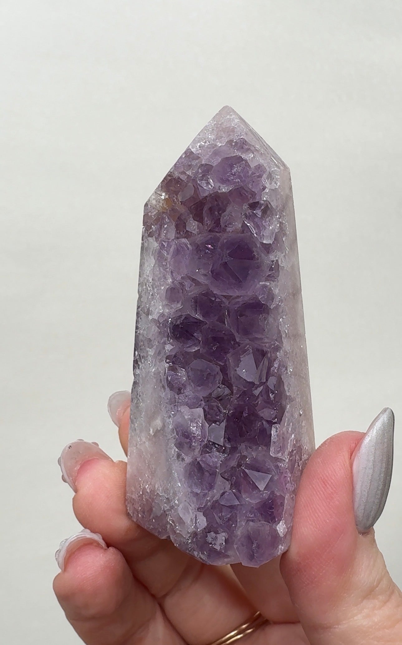 High Quality Druzy Pink Amethyst Tower