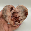 Druzy Pink Amethyst Heart