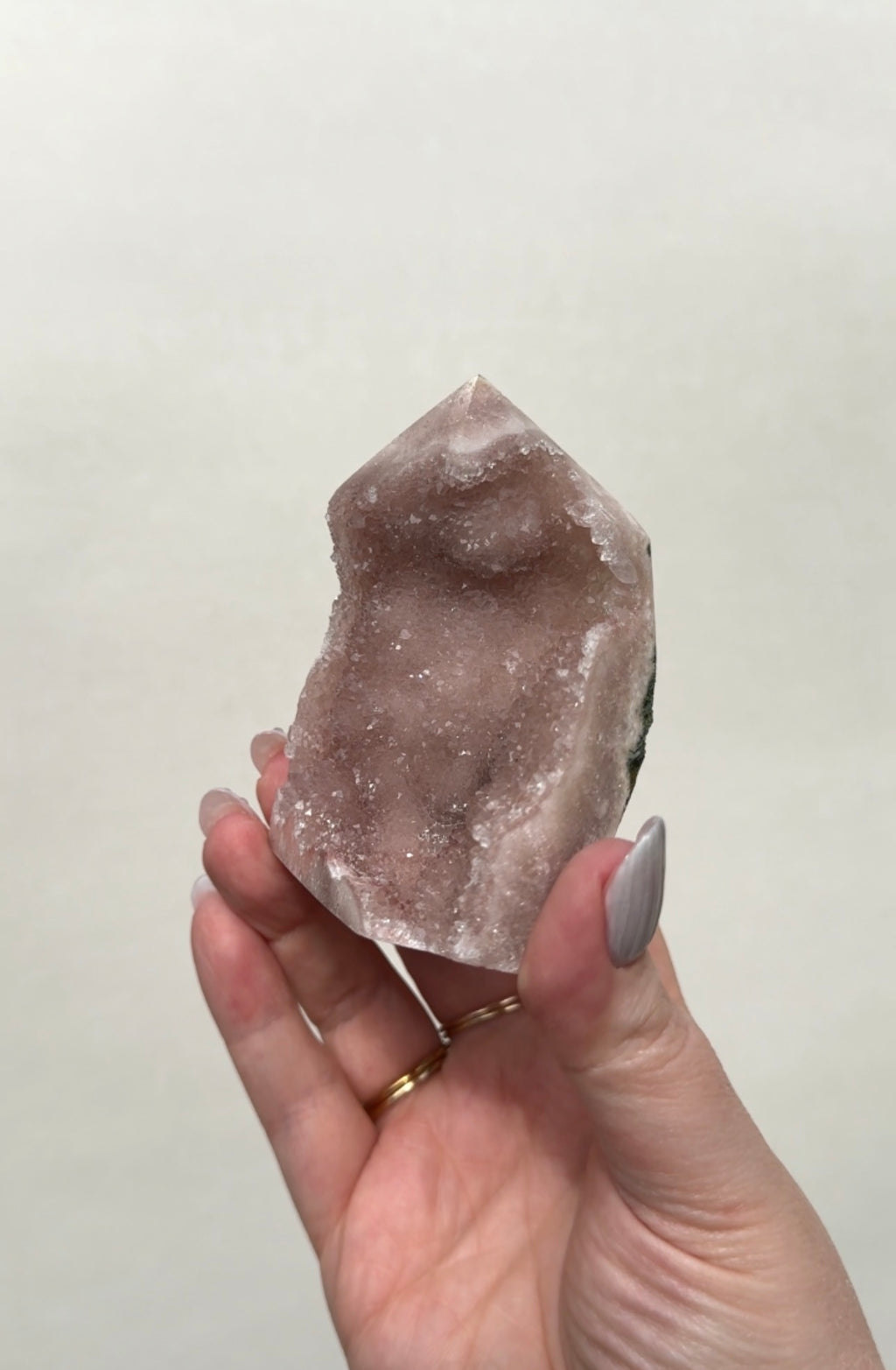 High Quality Druzy Pink Amethyst Tower