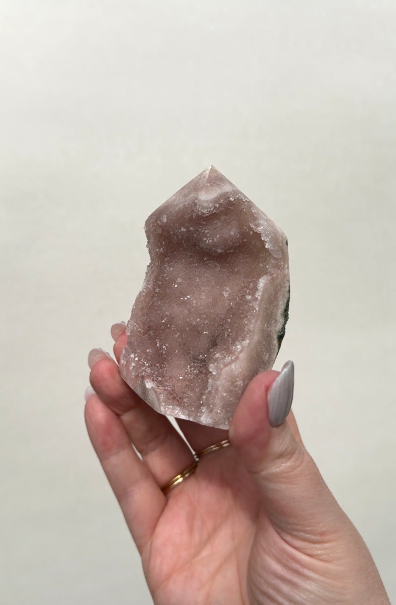 High Quality Druzy Pink Amethyst Tower