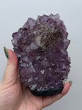 Purple Amethyst Cutbase with Calcite