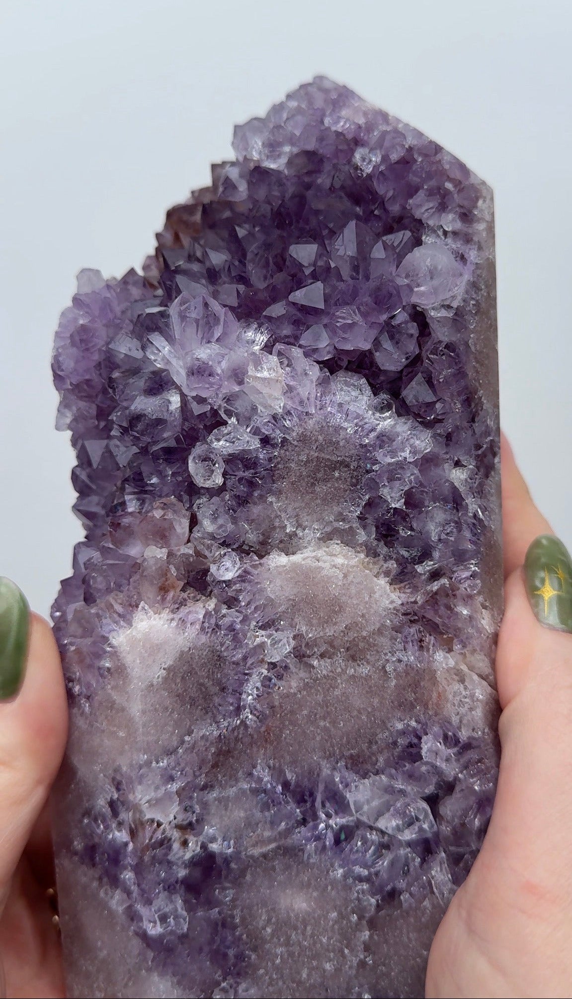 XL High Quality Druzy Pink Amethyst Tower