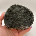 Black/Green Amethyst Half Sphere Cutbase