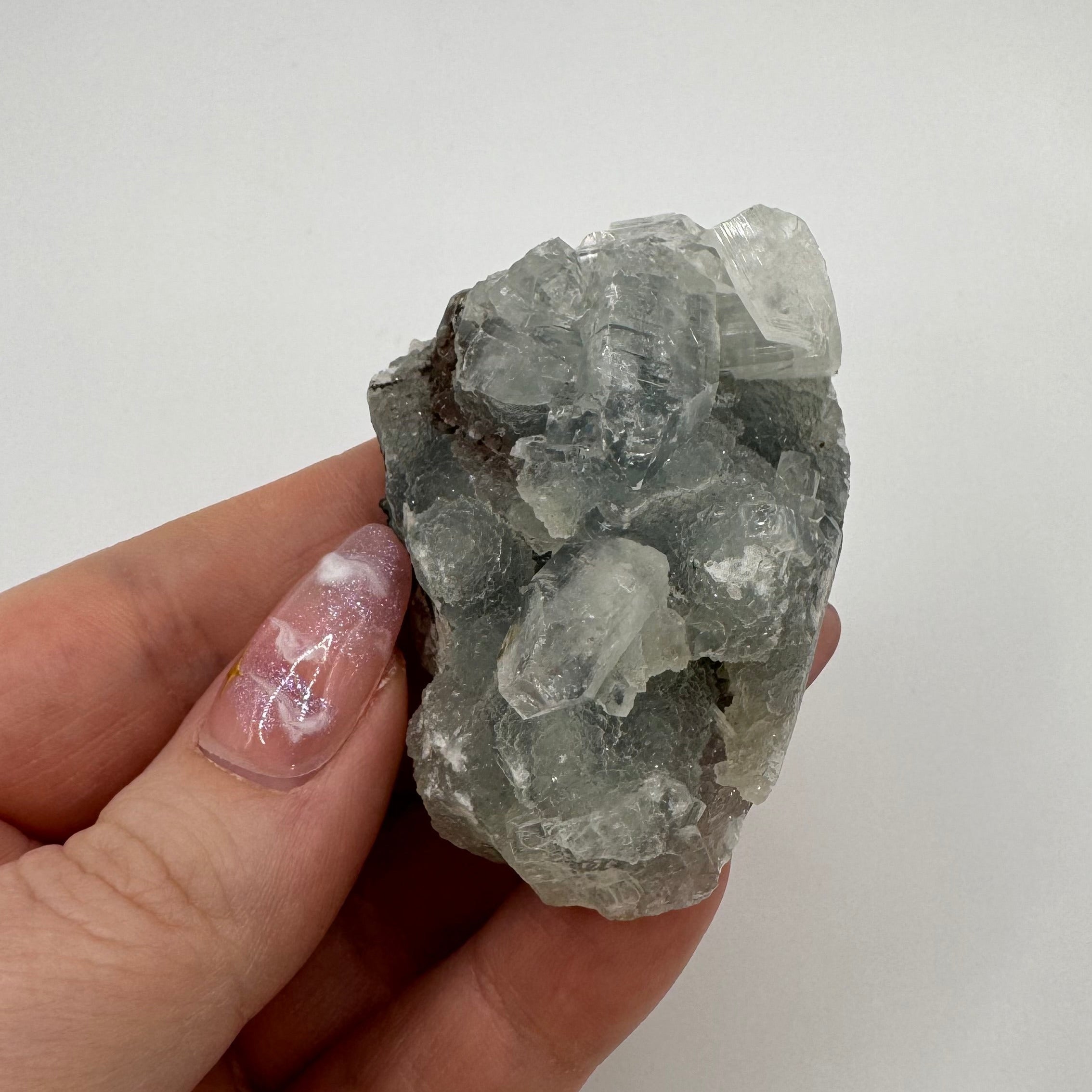 Black Chalcedony with Apophyllite