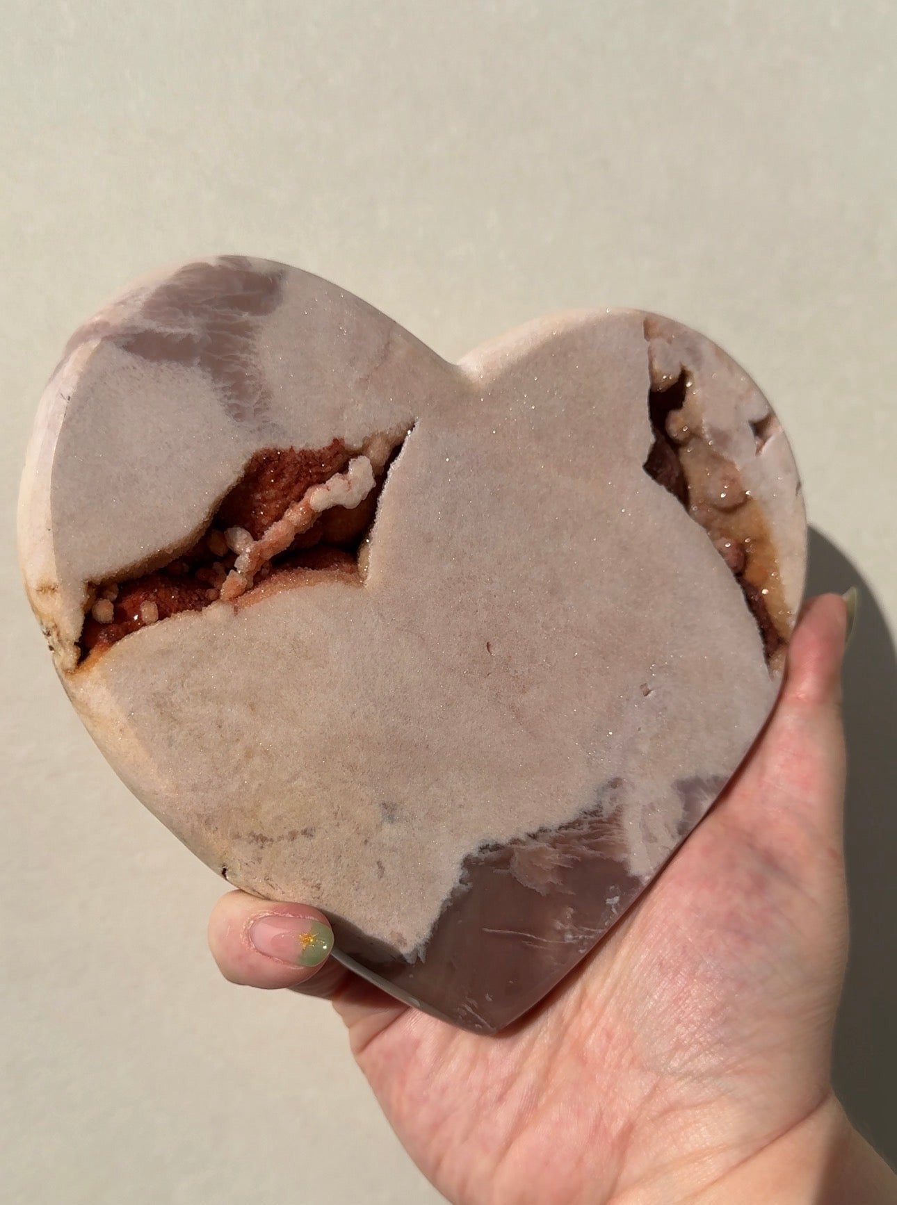 Druzy Pink Amethyst Heart