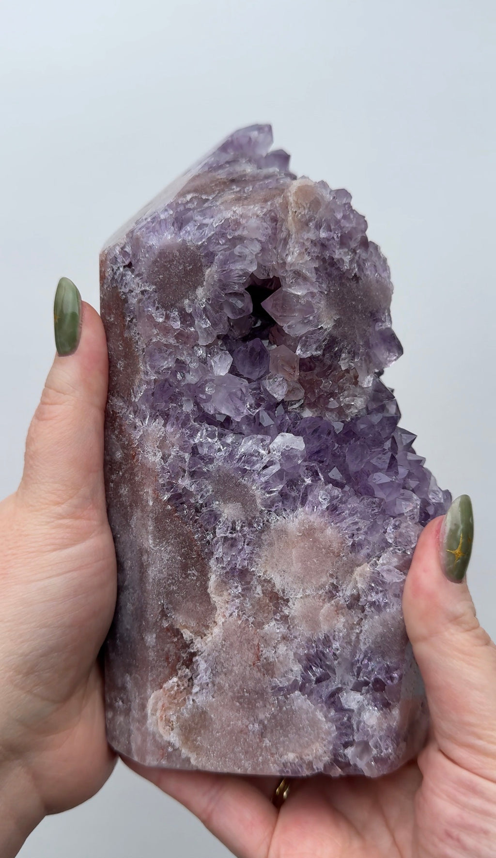 XL High Quality Druzy Pink Amethyst Tower