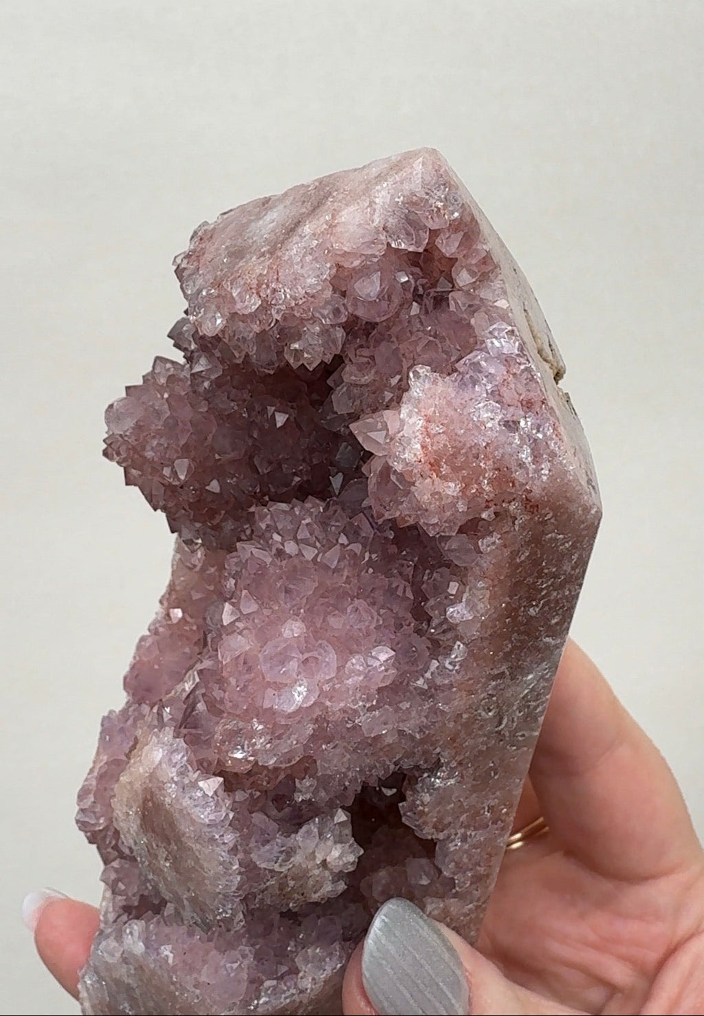 High Quality Druzy Pink Amethyst Tower