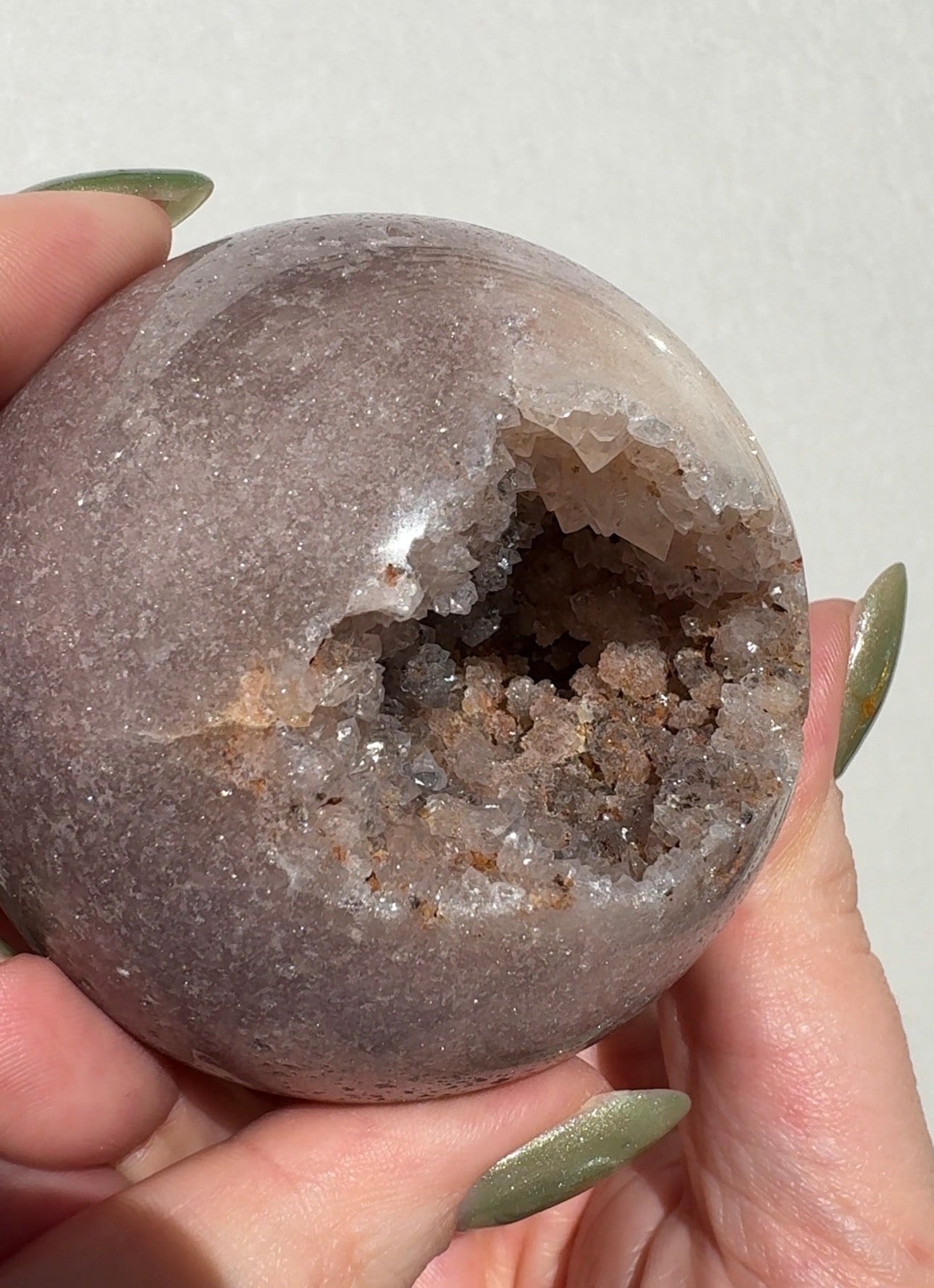 Druzy Pink Amethyst Sphere