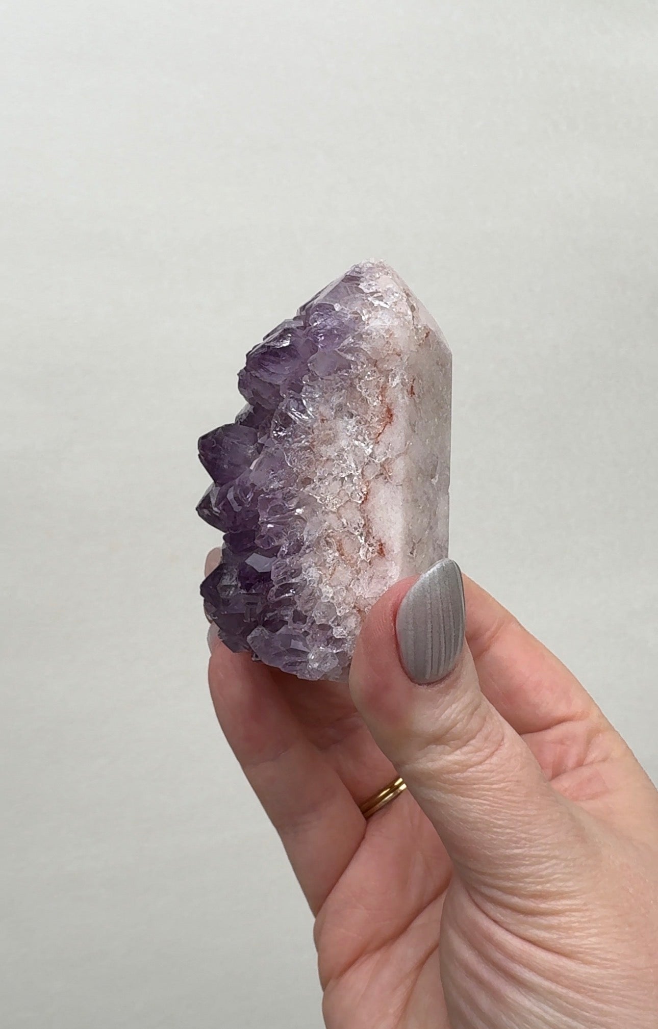 High Quality Druzy Pink Amethyst Tower