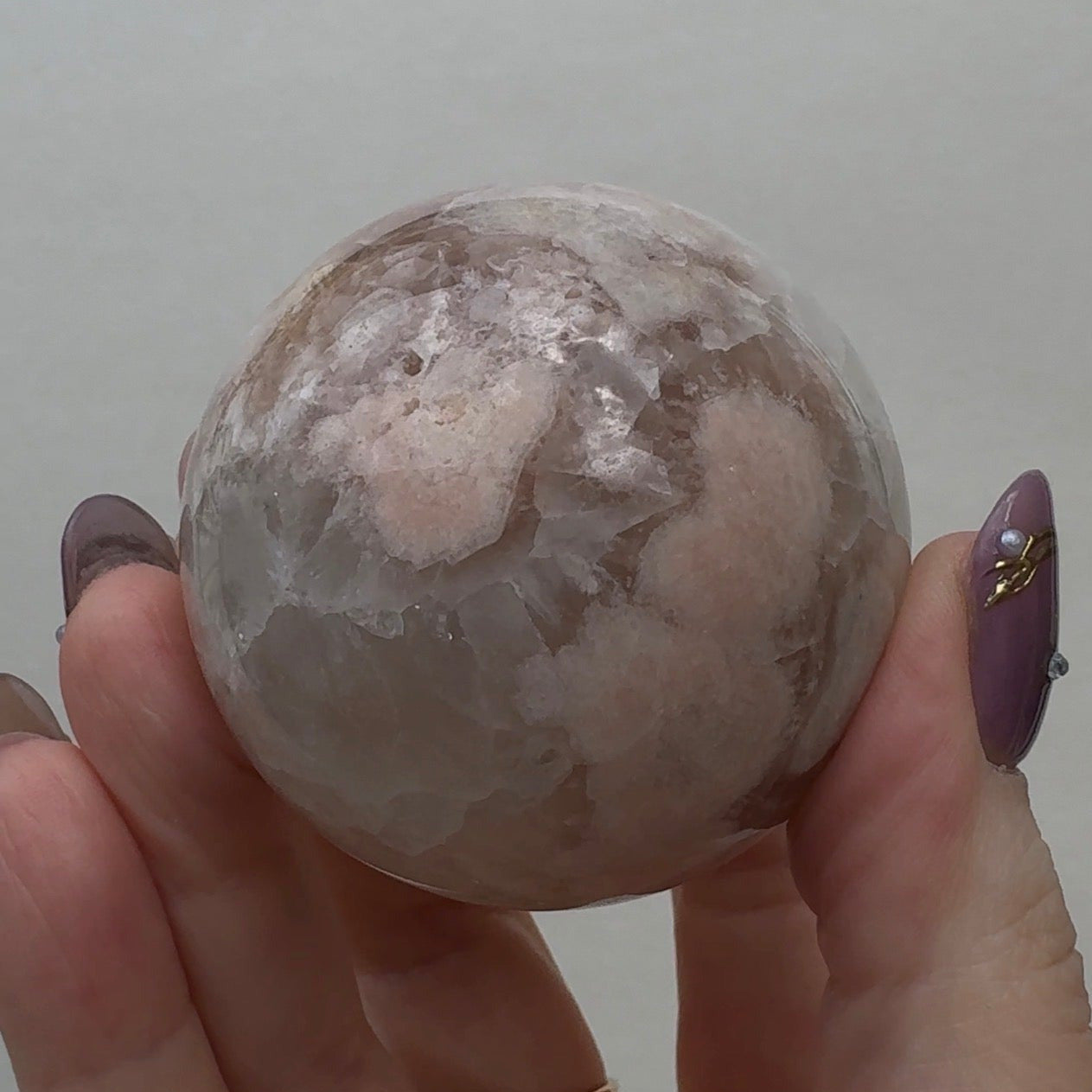 Flower Agate/Pink Amethyst Sphere | FP2