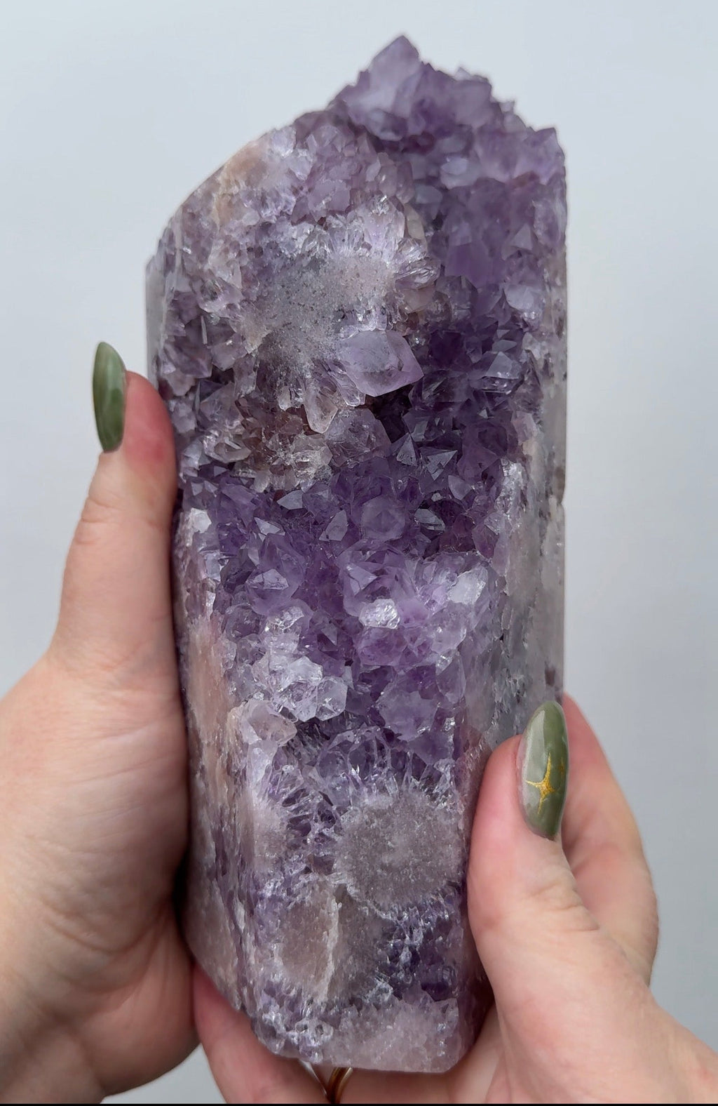XL High Quality Druzy Pink Amethyst Tower