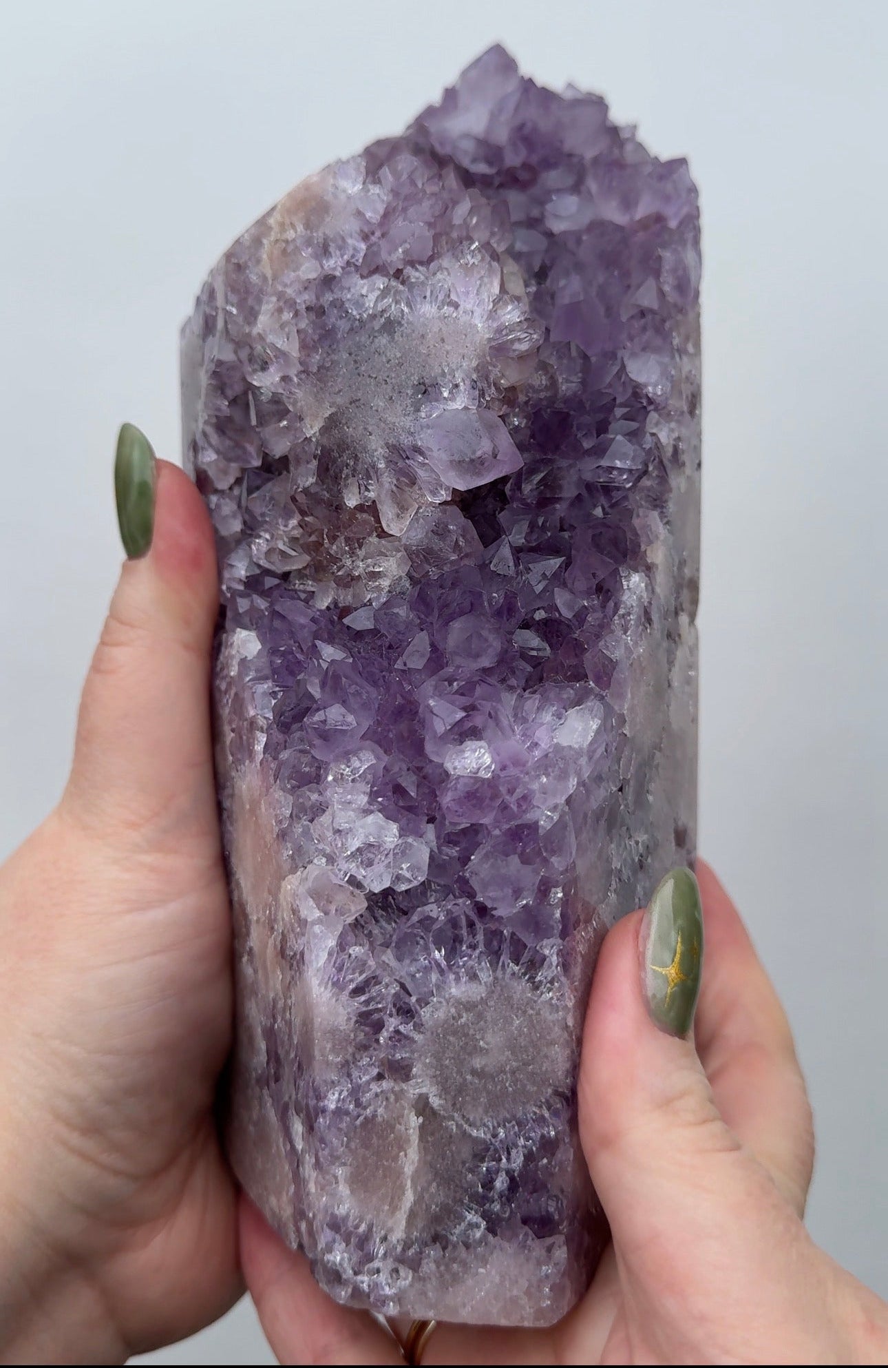 XL High Quality Druzy Pink Amethyst Tower