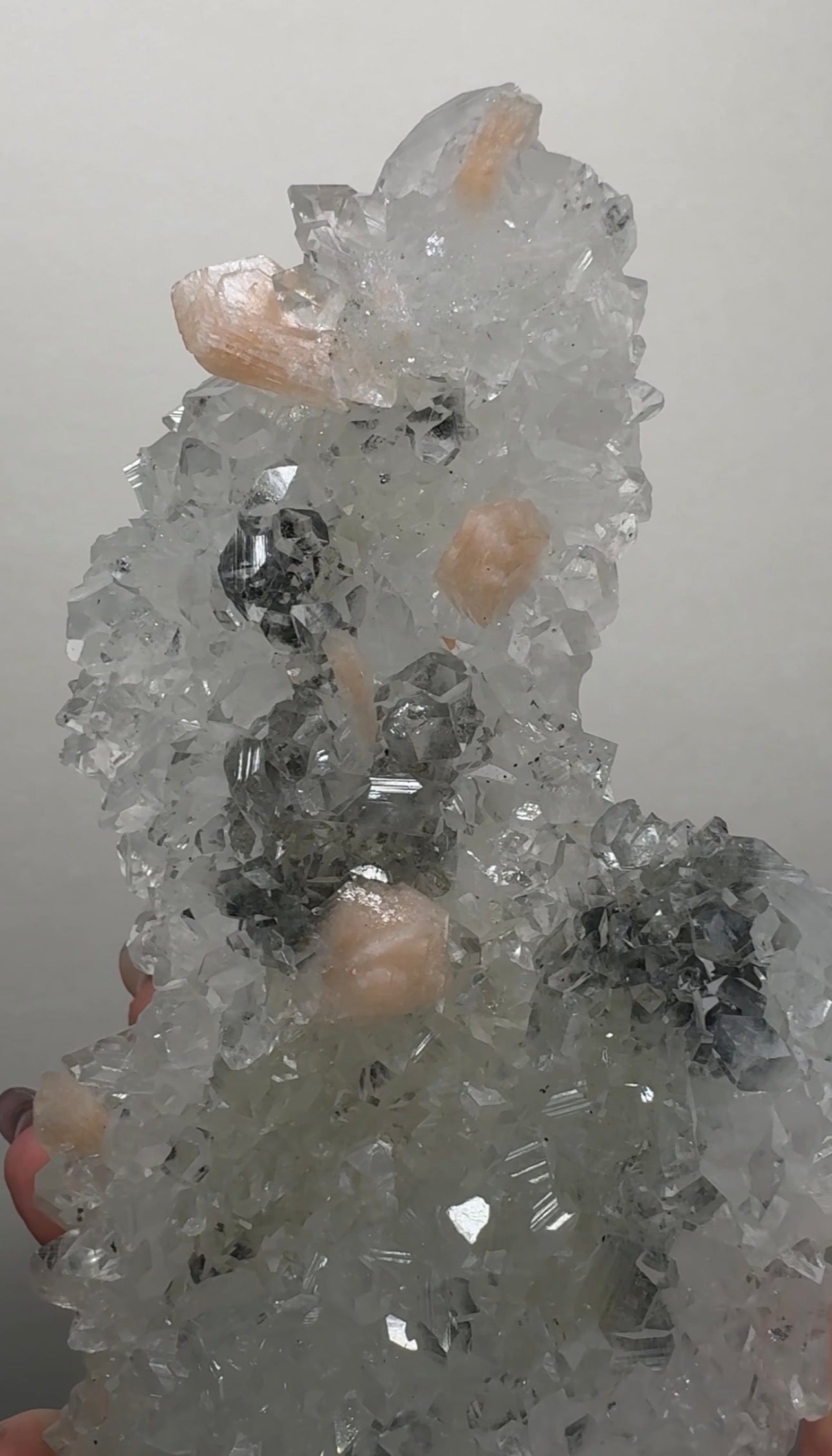 Diamond/Pink Apophyllite on Chalcedony | BDC