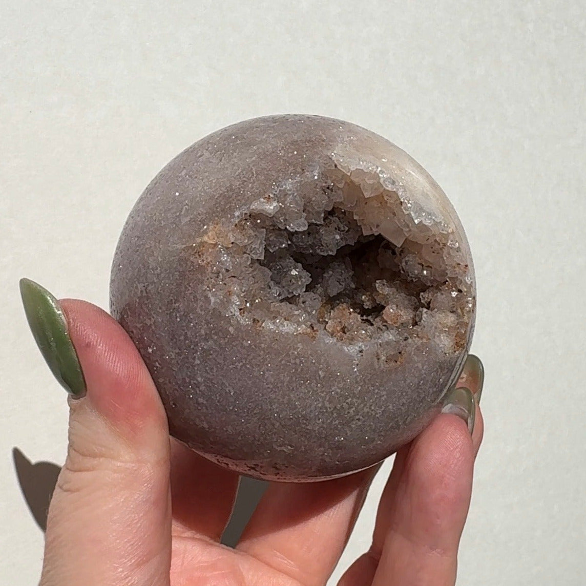 Druzy Pink Amethyst Sphere