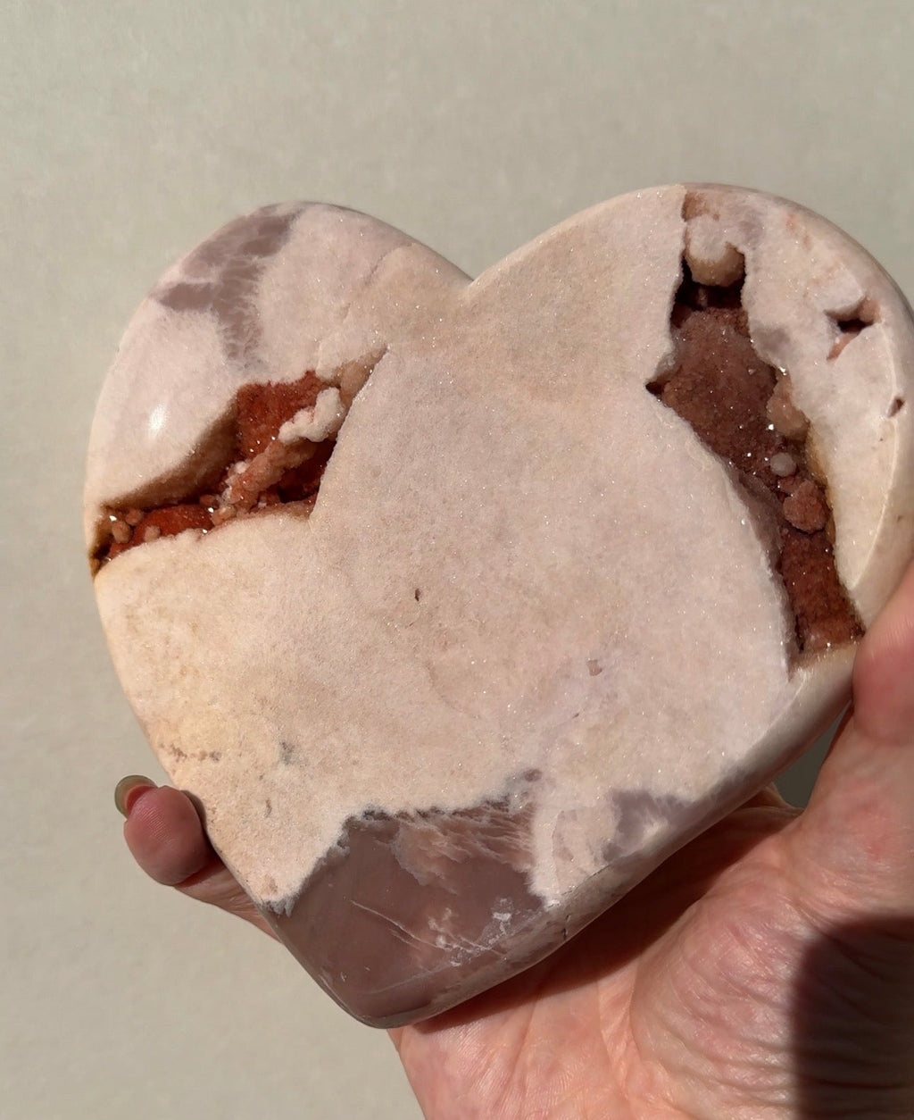 Druzy Pink Amethyst Heart