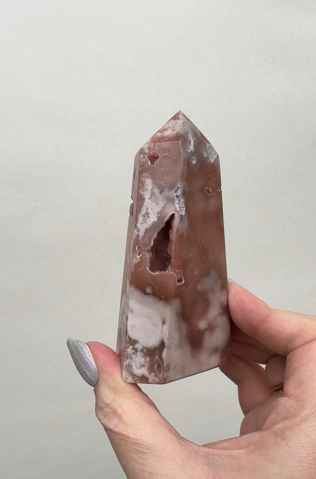 High Quality Druzy Pink Amethyst Tower